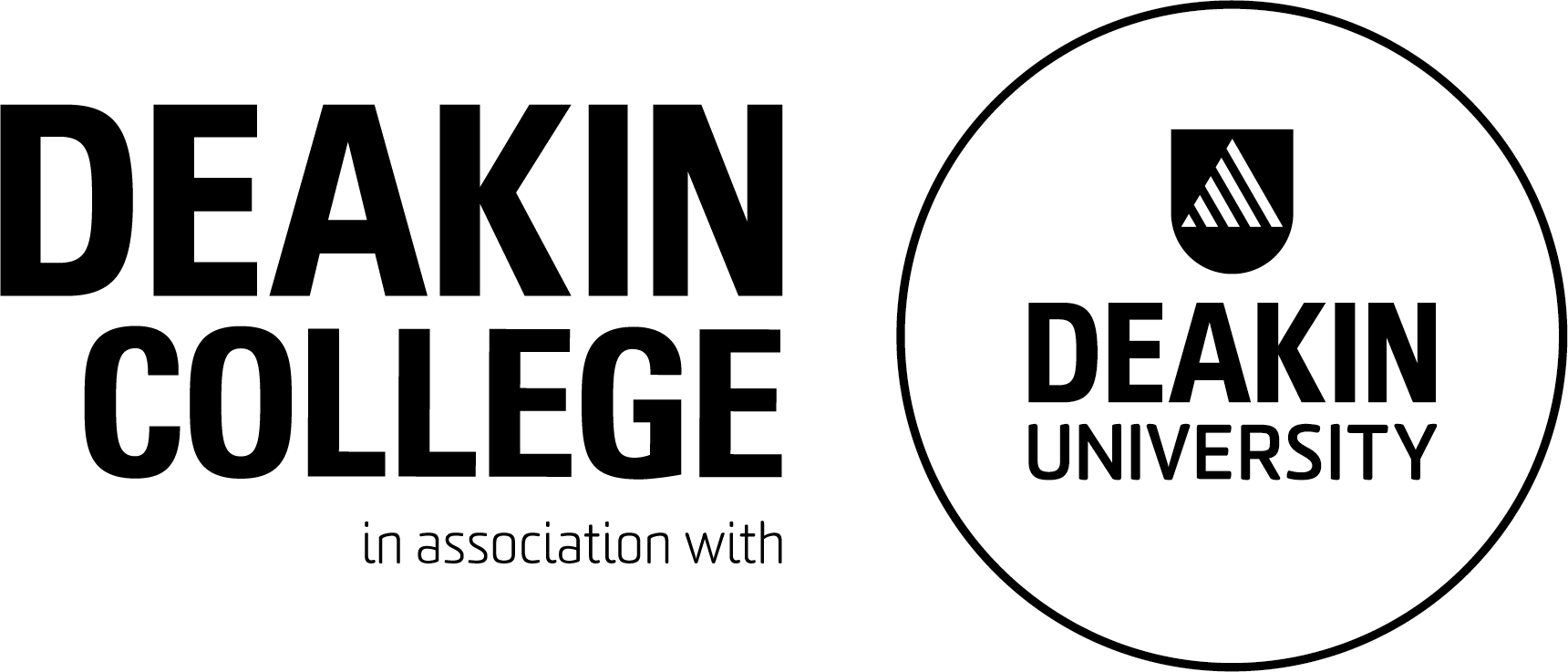 Deakin College Co-brand logo MONO